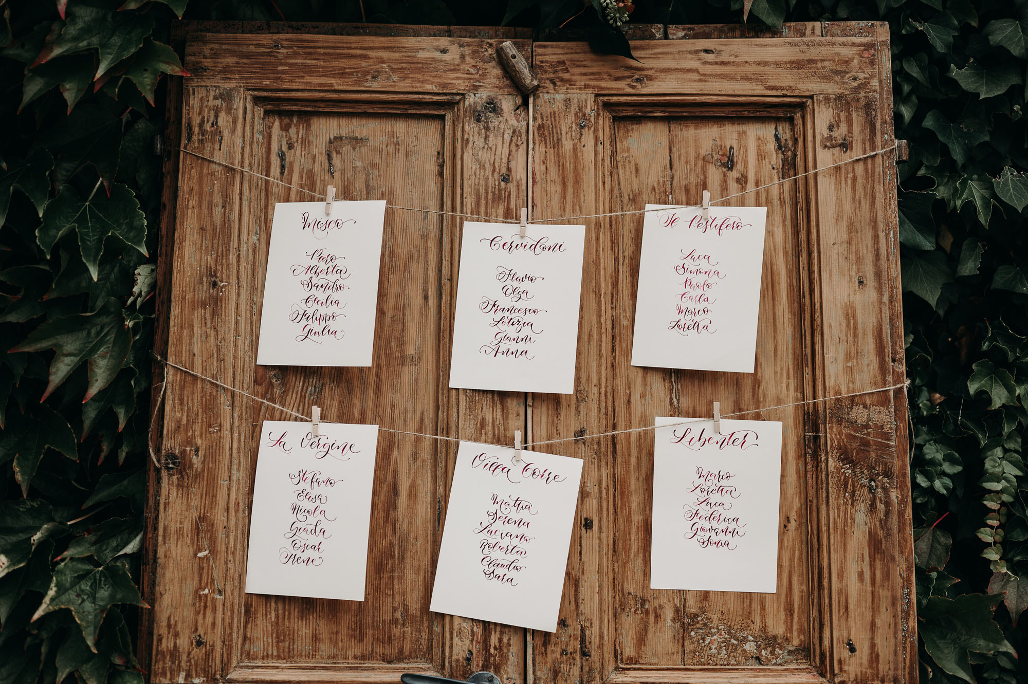 tableau de mariage